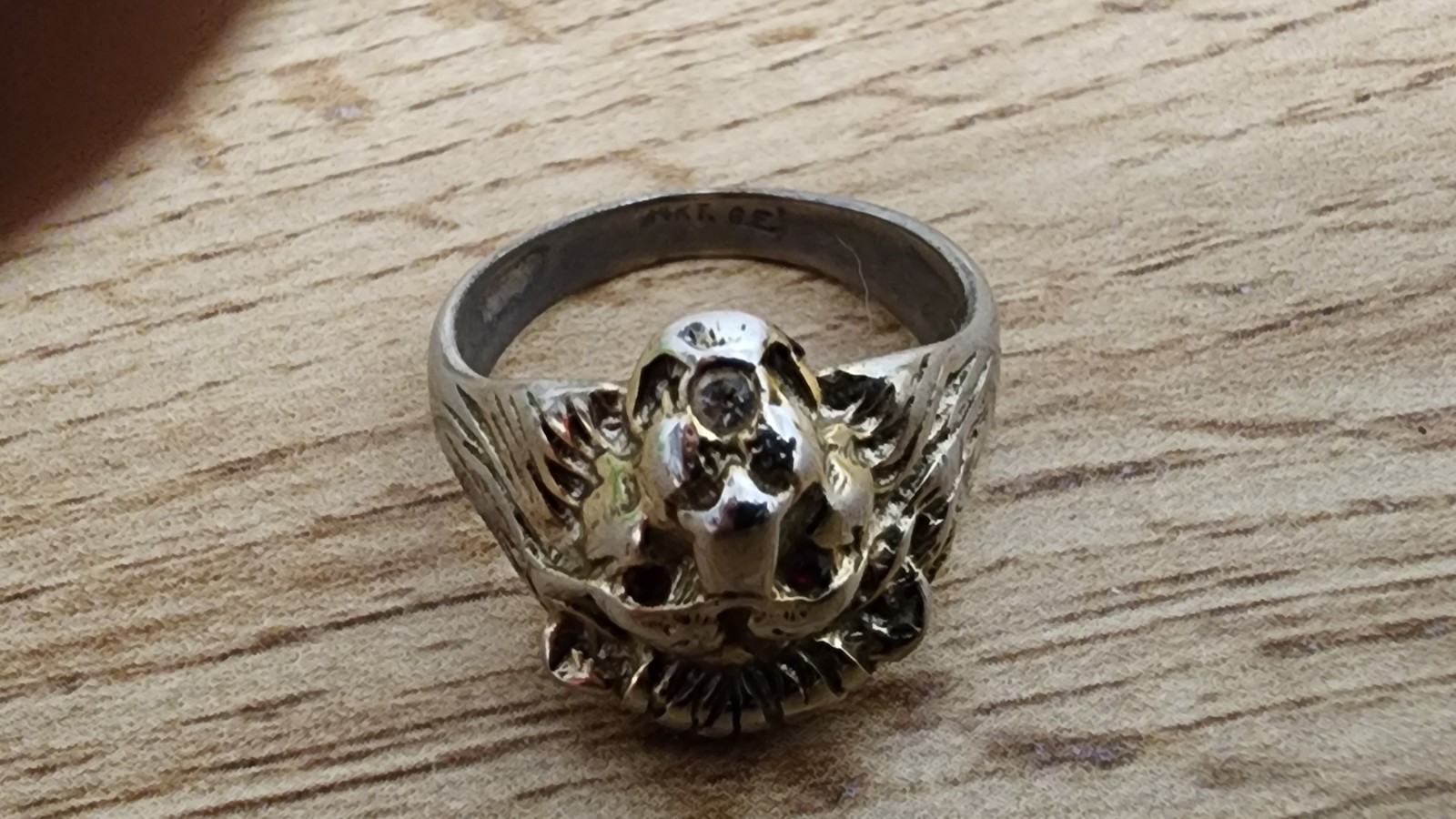 Misc Vintage Plated Simulated Ruby Diamond Lion H… - image 7