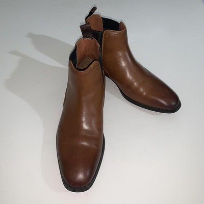 Florsheim Boots Mens Size 7.5 Brown Leather Chelsea Ankle Pull On Dress Boots