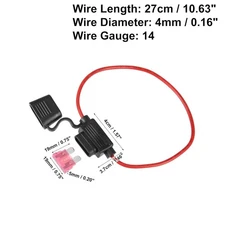 3Set DC 32V 14Gauge Car in Line ATC Blade Style Inline Fuse Holder with 40A Fuse