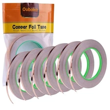 Oubaka 6 Pack Copper Foil Tape,Double-Sided Conductive Copper Tape with Adhes...