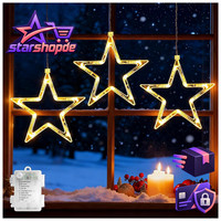 Weihnachtsstern-Beleuchtung 3 StüCk 30 Leds 8 Modi Mit Timer Deko Weihnachten
