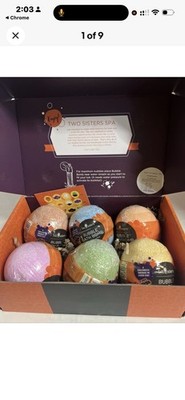 Two Sisters Spa Bubble Bath Bombs Spooky Surprise One Box, 6 Bath Bombs