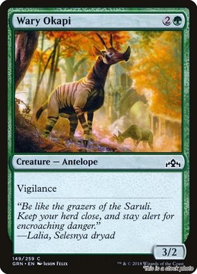 Wary Okapi MTG Guilds of Ravnica Common LP Pck Fresh