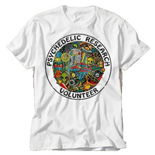 New Psychedelic Research Volunteer Magic Mushroom Shirt Made in USA Size S to XL