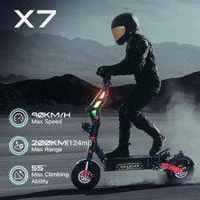 8000W Dual Motor Electric Scooter:56MPH,14"Tires,62M Range 60V/40AH Adult