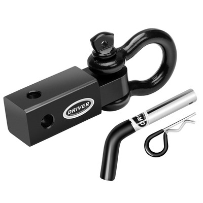2'' Trailer Hitch Receiver with 5/8'' Hitch Pin and 3/4'' D Ring Bow Shackle