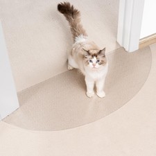Semi-Circular Carpet Protector for Pets 1PCS Plastic Doorway Scratch Stopper