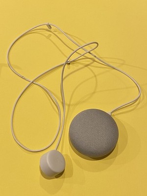 TESTED Gray Google Home Nest Mini Smart Speaker Model H0A 1st Gen w/Cord 1 VIDEO