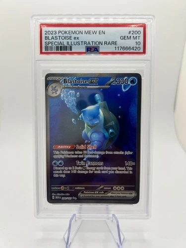 2023 POKEMON MEW EN-151 SPECIAL ILLUSTRATION RARE #200 BLASTOISE EX PSA 10