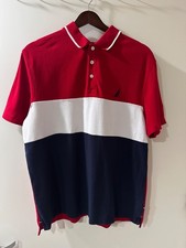 Nautica Men  s Navtech Sustainably Crafted Colorblock Classic Fit Polo T-Shirt