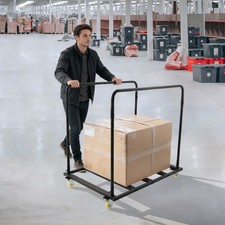 Heavy Duty Table Dolly with Wheels, Black Panel Cart, Utility Table Cart