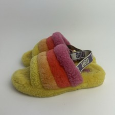 UGG Rainbow Fluff Yeah Slide Sandals Women's Size 4 Slippers