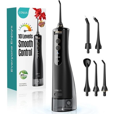 COSLUS E40 Portable Water Flosser for Teeth: 10 Pressure Settings Professional W
