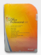 Microsoft Office Professional 2007 Full Version 2 Disc PC Windows w/Product Key
