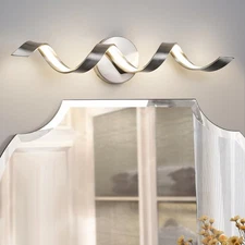 LED Modern Bathroom Vanity Light Fixtures, 24 inch Brushed Nickel Wall Lamp B...