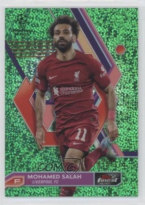 2022 Finest UEFA Club Competitions Green Speckle Refractor Mohamed Salah 1i6e