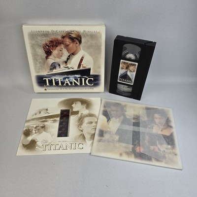 Titanic VHS Sammlerbox mit Filmstreifen + Sammlerkarten 1998 Sammler RARITÄT NEU