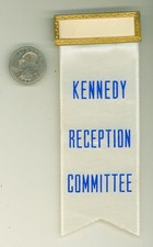 1960 John Kennedy Political Campaign Cloth Ribbon KENNEDY RECEPTION COMMITTEE
