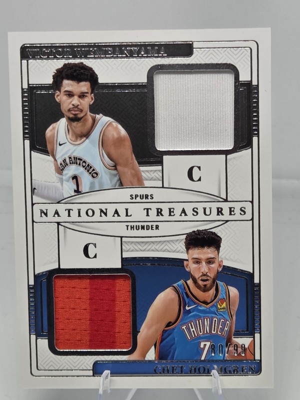 2024-25 National Treasures Jerseys Victor Wembanyama Chet Holmgren #MAT-WHC /99