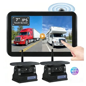 Caméra de sauvegarde magnétique alimentée par le solaire 7" Toucher l'écran DVR Enregistreur BSD Pour RV