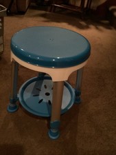 Sangohe Non Slip Swivel Shower Stool Armless Non Slip Adjustable Height NIB