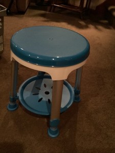 Sangohe Non Slip Swivel Shower Stool Armless Non Slip Adjustable Height NIB
