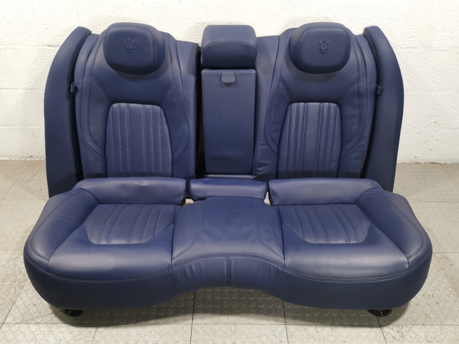 Maserati Ghibli 2017 RWD M156B 3.0 L Complete Rear Leather Seats Blue Color OEM