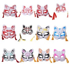 Japanese Anime Foxes Cosplay Mask Hand-Painted Halloween Party Costumes Props