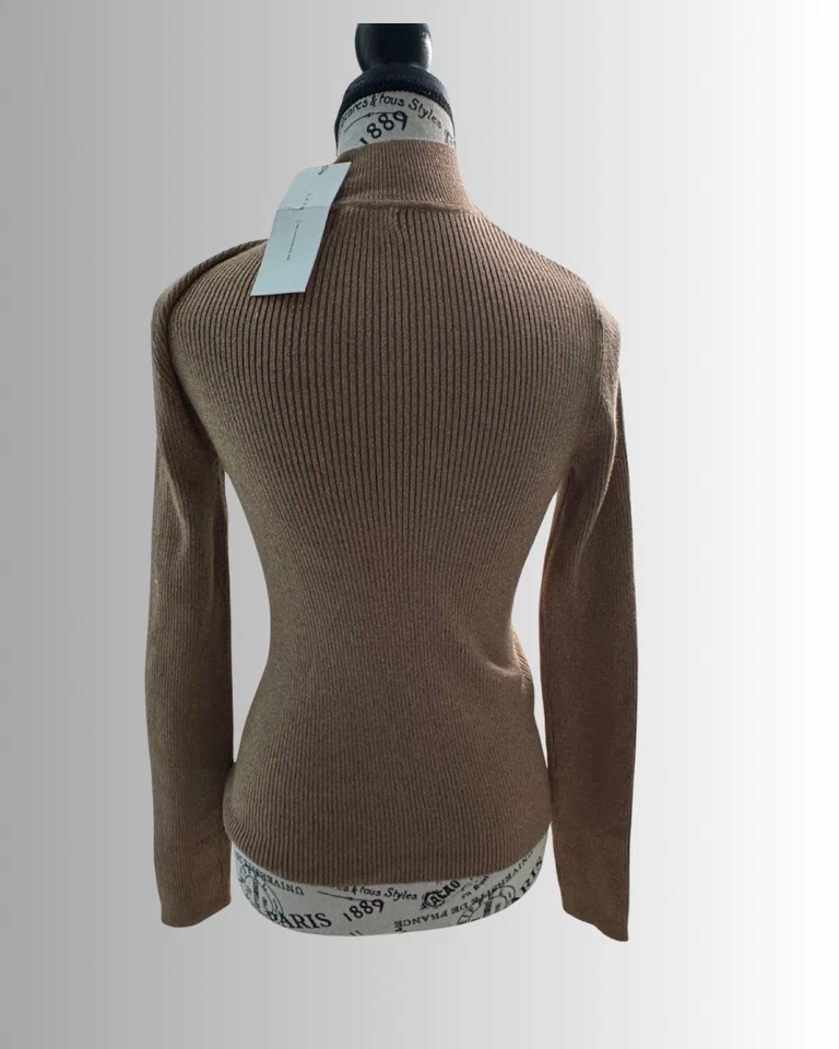 Novo com etiquetas Lush Clothing frente buraco na fechadura pescoço falso lurex top dourado tamanho pequeno varejo $78 - Imagem 2 de 2