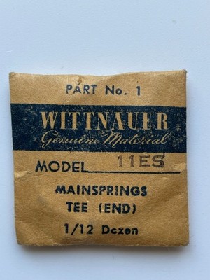 Vintage Wittnauer Watch 11ES Mainspring Tee End Original Parts Repair Sealed