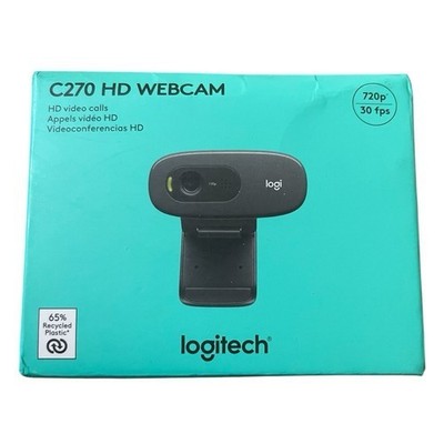New Logitech C270 720p HD Webcam with Built-in Noise Reducing Mic