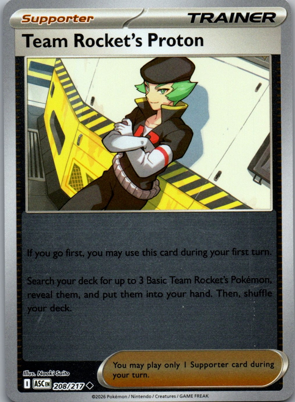 Team Rocket's Proton Uncommon ME: Ascended Heroes 208/217 NM