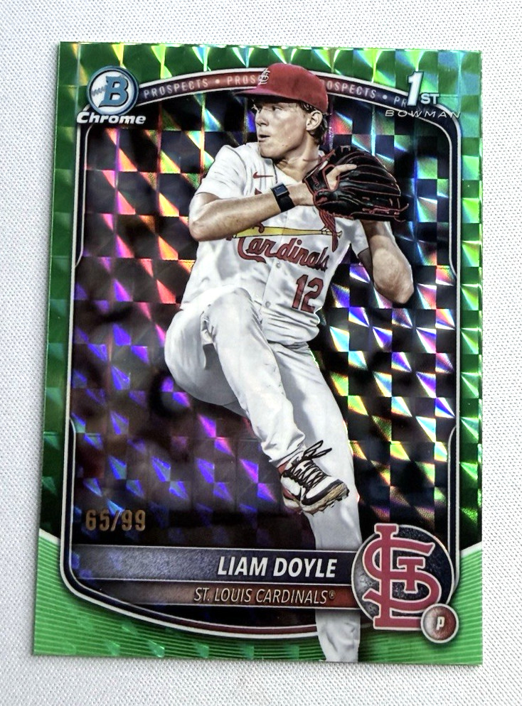 2025 Bowman Chrome Draft Baseball LIAM DOYLE 1ST 65/99 GREEN REFRACTOR #BDC-12