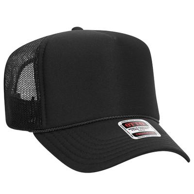OTTO CAP 5 Panel High Crown Mesh Back Foam Trucker Hat 39-165