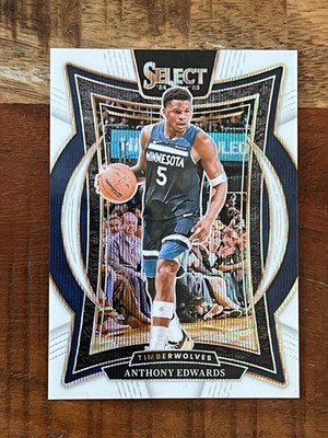 Anthony Edwards 2024-25 Panini Select Concourse White Wave /99 #23 Timberwolves