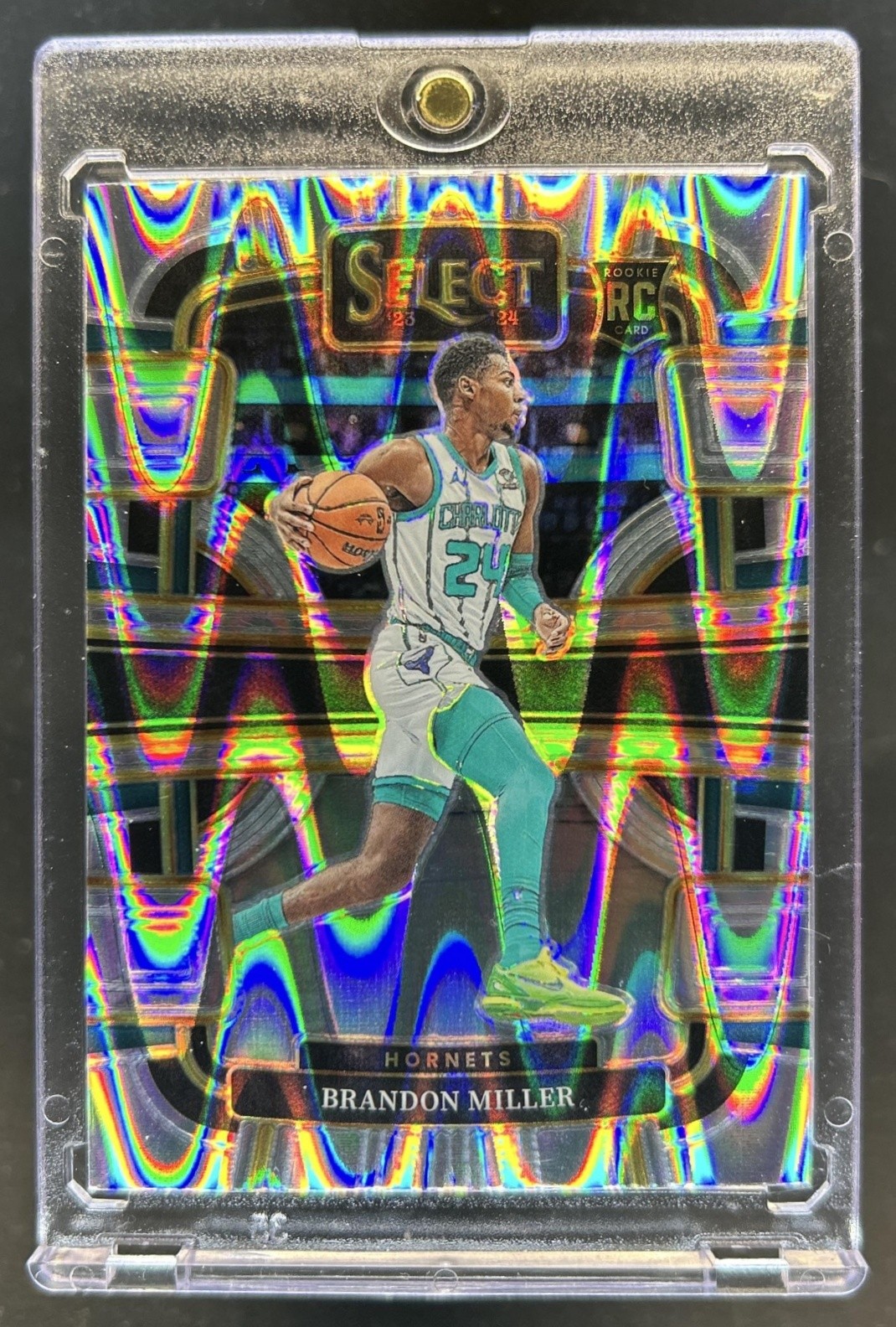 2023-24 Panini Select Brandon Miller RC Tectonic Prizm Concourse #80 Hornets