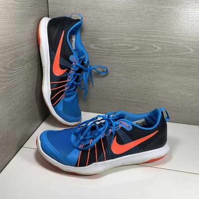 Men s Sneaker Size 9.5 Flex Train Aver Cross Training Black Blue