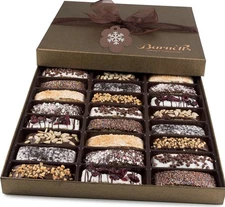 Christmas Gift Baskets 24 Chocolate Biscotti Gourmet Holiday Cookies Gift Box
