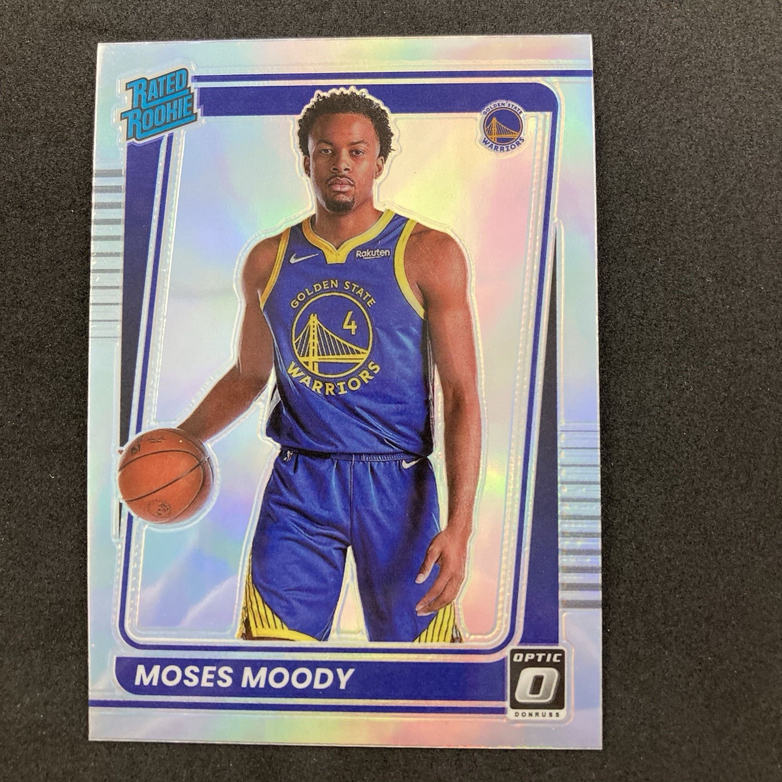 Moses Moody 2021-22 Donruss Optic Silver Prizm Rookie #184 Golden State Warriors