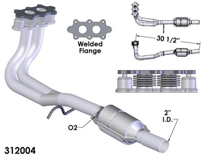 Catalytic Converter for 1986-1989 Volkswagen Scirocco