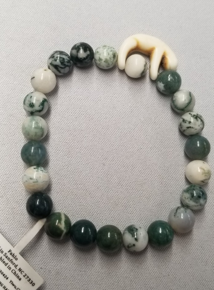 Fahlo The Wander Rainforest Green Beaded Bracelet 7"
