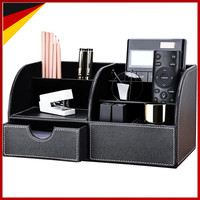 Schreibtisch Organizer Pu Leder Multifunktional Ordnungssystem Stiftehalter