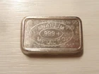 Vintage Silver Bar 1oz Troy .999 Ingot USVI Anaheim Metal Co. 1981 #A