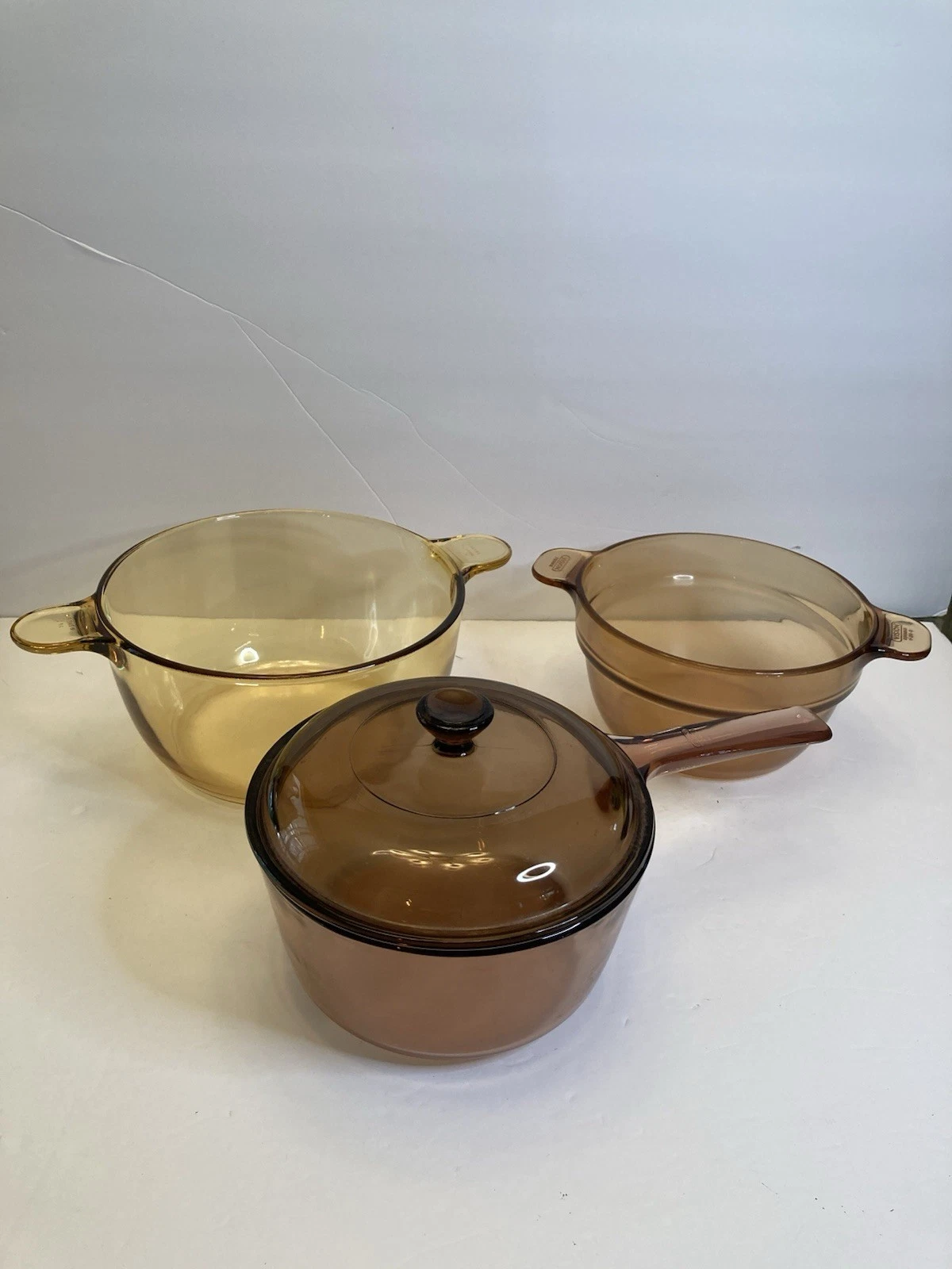 Corning Vision Ware 1.5L Sauce Pan W/Lid StockPot 2.5L Double Boiler Bowl V20B
