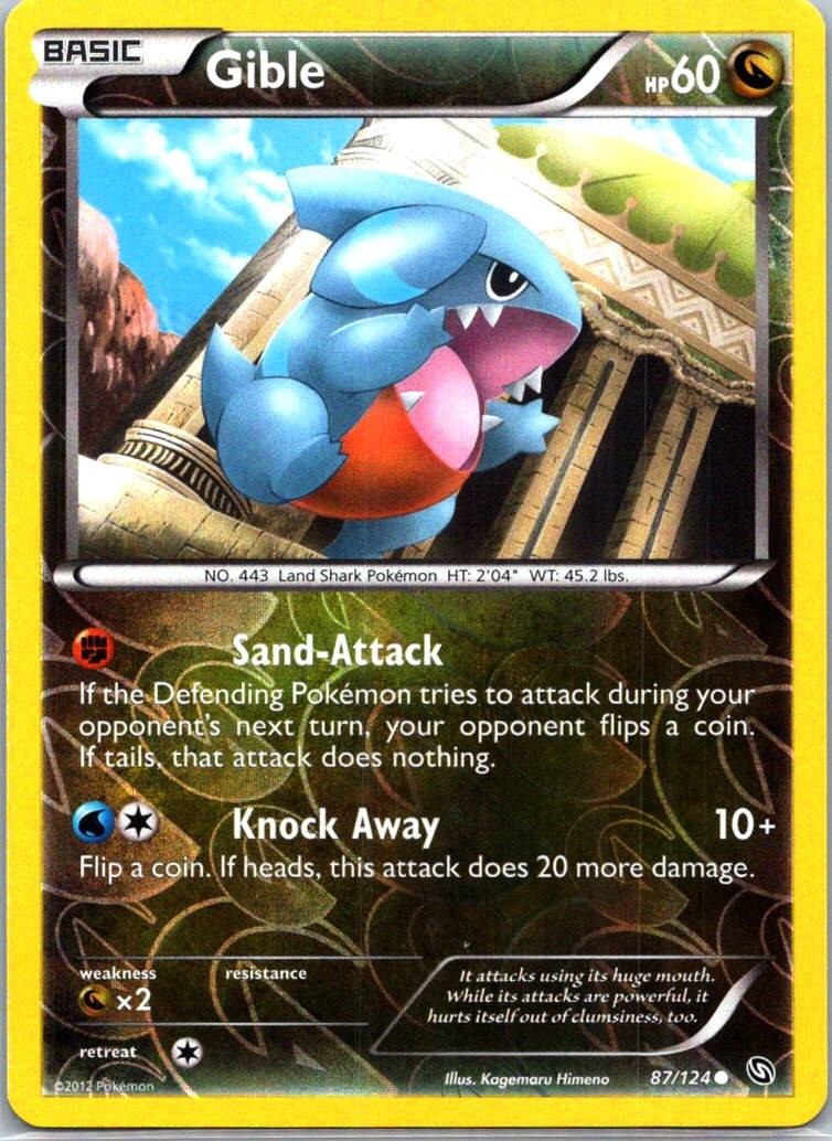 Gible (87) Reverse Holo Common DRX Dragons Exalted 87/124 LP