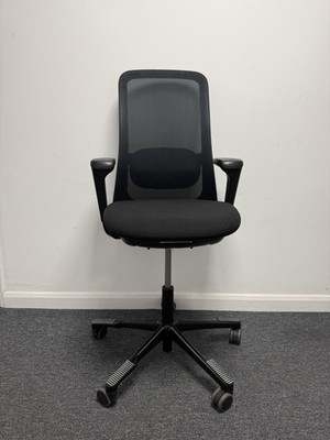 HAG H05 7500 Ergonomischer Bürostuhl Schwarz Netzrücken Verstellbare Arme