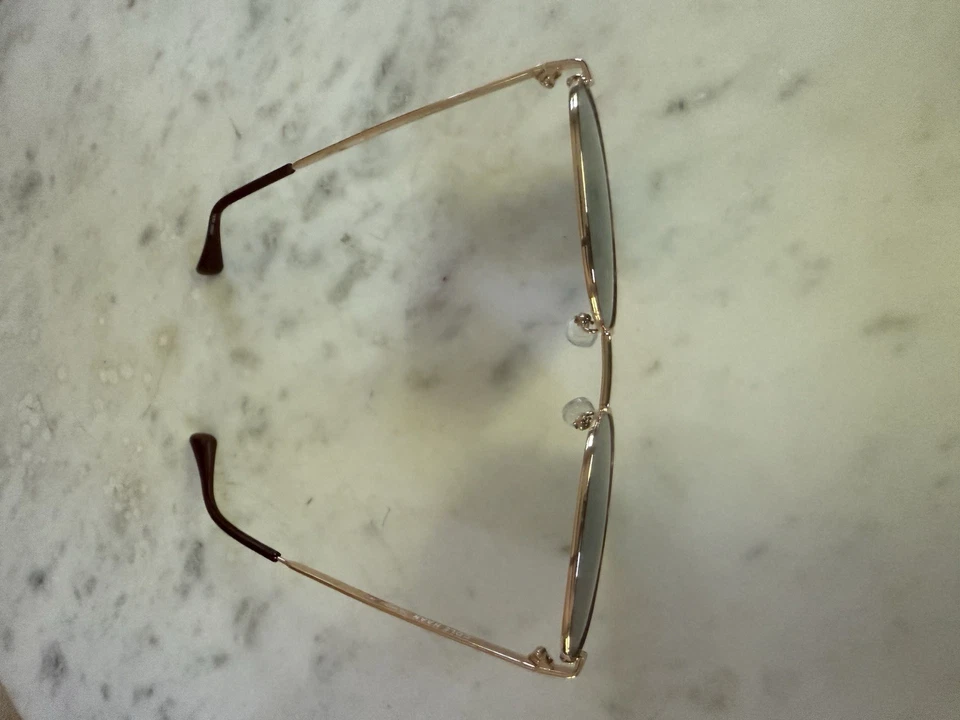 Gafas de sol redondas polarizadas Cole Haan CH9029 doradas borgoña 54/18/145 con estuche blando Foto 3 de 4