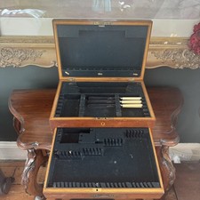 Oak Cutlery box+Dinner Knifes Joseph Rodgers & Sons Antique exceptional quality 