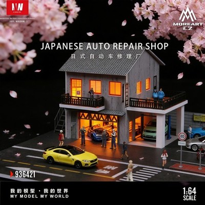 Diorama1/64 Stadt Gebäude Modell LED Licht Parkplatzscene Display Garagemodel DE