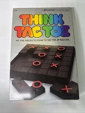 Vintage 1984 Pressman Think Tac Toe #113 Board Game Complete Clean VG